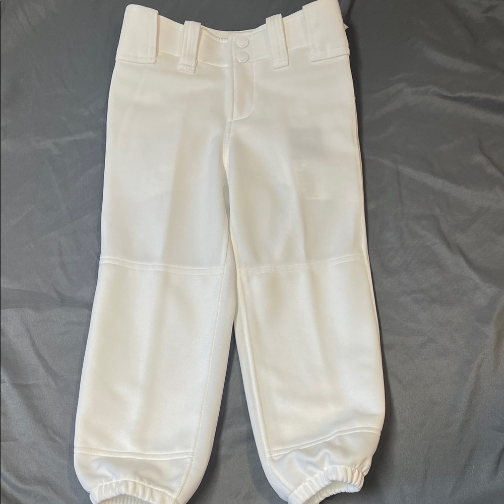 Mizuno YS performance girls White softball Pants with Elastic Cuffs